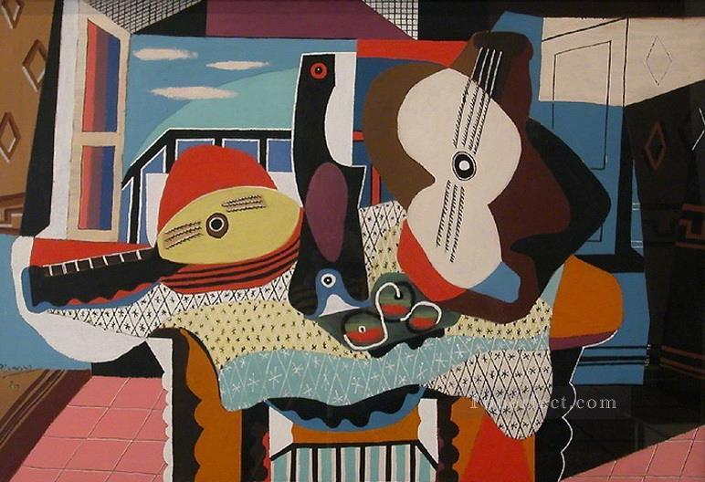 Mandoline et guitare 1924 Cubism Oil Paintings